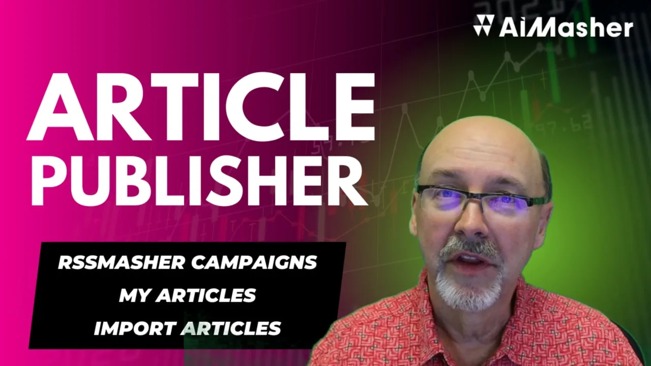 Damon Nelson introducing the AIMasher Article Publisher