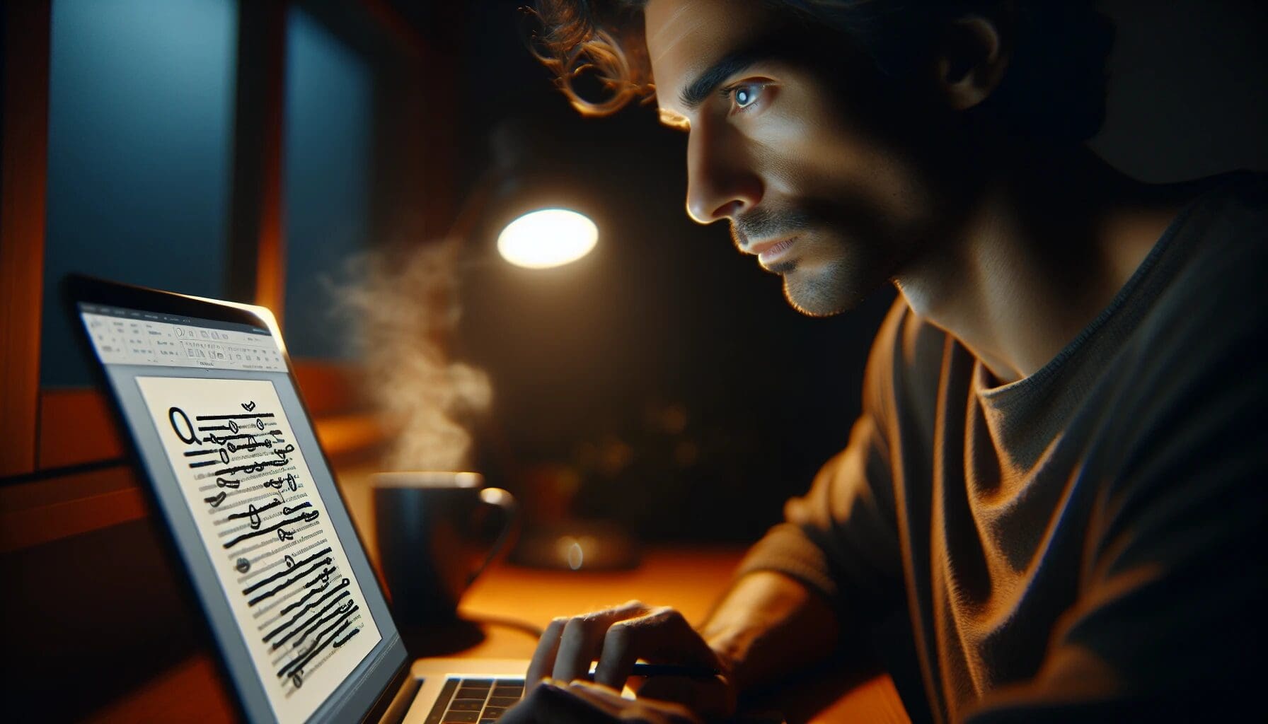 A person using Grammarly Pro on a laptop, highlighting the features of the writing tool
