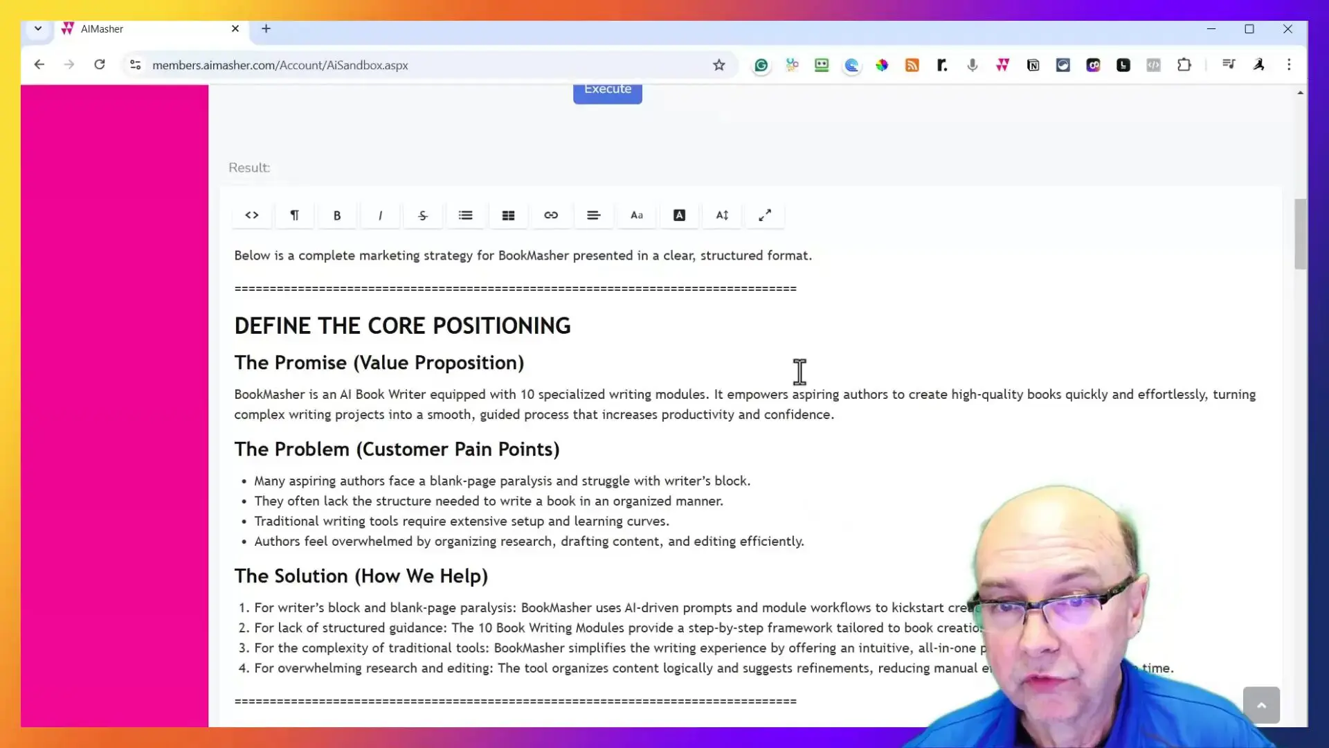 Reviewing the output generated by AIMAsher